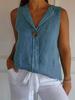 2026 Ropa de Mujer Casual sin Mangas de Gasa Color Sólido Cuello en V Cardigan Falso Temu Transfronterizo Wish Comercio Exterior Europeo y Americano