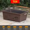 Vaso de Flor de Argila Roxa Imitação, Vaso Retangular para Bonsai, Calha Extra Grande Espessada de Pedra Absorvente de Água, Tanque de Peixes de Lótus Não Poroso para Exterior