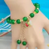 Pulsera Nueva de Cristal de Fresa de Verano, Pulsera Moderna y Versátil, Modelo para Transmisión en Vivo para Mujeres, Suministro Directo de Fábrica, Pulsera de Cuentas Explosiva