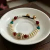 Nueva pulsera de estilo étnico chino para mujer, pulsera de estilo nacional con cuentas de madera, nueva pulsera de nicho, pulsera de lujo ligera para mujer, sentido de alta gama