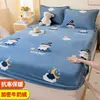 Falda de Cama de Coral Fleece Pieza Única Leche Fleece Invierno Juego de Cubrecama Franela Protector de Colchón Engrosado Juego de Sábanas Antideslizante