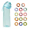 Vaso de agua con aroma, 0 azúcar, 0 calorías, 650 ml, vaso con 14 anillos de frutas saborizados, hecho de material Tritan, en stock