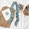 Bufanda Pequeña de Seda para Mujer Estilo Coreano Versátil Letra Geométrica Cinta Diadema Larga Estrecha Elegante de Moda Bufanda Decorativa Multifuncional