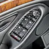 Adequado para BMW 98-03 Série 5 M5 E39 Modificador de Interior em Fibra de Carbono Painel do Botão do Vidro Elétrico Adesivo Decorativo