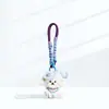 Colgante de Peluche Lindo Cachorro con Gafas Correa para Bolso Muñeco Adorno Regalo de Navidad Llavero Correa para el Cuello
