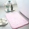 Alfombrilla de Suelo de Terciopelo Coral Piedra para Alfombras Transfronterizas Alfombrilla Absorbente para Pies de Baño Antideslizante Espuma de Memoria Absorbente Alfombrilla de Puerta de Color Sólido