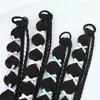 Peluca de Doble Cola de Caballo para Mujer, Trenzas de Linterna con Mechas Naturales, Trenzas de Burbuja Coloridas, Trenzas de Boxeo Dulces y Geniales, Gomas para el Cabello