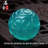 Contas com padrão de dragão de pedra Tianhe contas com padrão traseiro de pedra Tianhe natural contas soltas contas únicas pulseira de tesouros múltiplos entalhada à mão DIY com contas