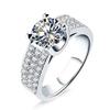 Uma geração de anel de luxo aberto de 2 quilates com suprimento ao vivo anel de diamante Yihua anel de casamento anel de diamante total pt950
