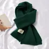 Cachecol de Cor Sólida 2022 Feminino de Inverno Espessado Imitação de Caxemira Xale Moda Estilo Ocidental High-end Estilo Coreano Cachecol Quente Versátil