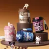 Copo Térmico Hello Kitty para Meninas, Copo de Café Portátil de Uso Duplo, Copo com Canudo Cartoon de Aço Inoxidável 316, Copo de Bolso