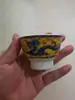 Cuenco tibetano Cuenco de arroz para discípulos con esmalte cerámico tibetano color sobreesmalte Cuenco de los Ocho Símbolos Auspiciosos Cuenco para té de mantequilla dragón estilo étnico utilizable