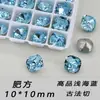 Pedras de Strass K9 de Alta Qualidade Azul Claro Marinho Multifacetadas em Formato de Unha com Fundo Pontiagudo, Lote Inteiro de Strass de Vidro Brilhantes Grandes em Formato de Ovo de Pombo para Unhas