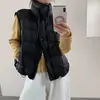 Promoção Quente 90 Penas de Pato Branco Padrão Quadrado Colete de Penas Feminino 2026 Moda Inverno Gola Alta Cordão Quente Colete Tendência