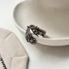 Anel vintage de pena em prata de lei S925 para mulheres, ajustável, nicho, alta qualidade, luxo leve, único, versátil, empilhável, anel de dedo indicador, moderno