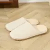 Pantuflas Silenciosas de Costura Lateral Estilo Japonés y Coreano Oficina Suave de Suela Interior Algodón y Lino Transpirables Piso de Madera Silenciosas Todas las Estaciones Lino Pantuflas de Pareja
