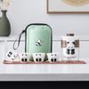Juego de té de viaje Guochao Panda, traje de una tetera y cuatro tazas, taza exprés, té conmemorativo de Sichuan, regalo de negocios