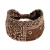 Faixa de Cabelo Colorida Retrô Europeia e Americana Castanha Padrão Paisley Edição Larga Headband Esportes Yoga Headwear Elástico Mulheres