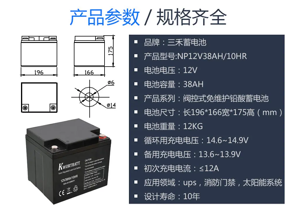 12v38ah 参数图