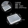 Venta Directa de Fábrica Caja de Plástico Rectangular Transparente con Tapa para Joyería, Cuentas, Bloques de Cera Caja de Almacenamiento, Caja de Empaque Transparente con Tapa abatible