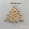 Decoração de Pingente Cor de Madeira Celebração de Natal Ponto Decoração de Madeira Retro Desenho Animado Lascas de Madeira Crianças Artesanal diy Materiais