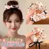 Scrunchie de Bolinhas Estilo Coreano para Mulheres, Laço de Bolinhas Doce e Delicado para Prender o Cabelo, Acessório Versátil para Rabo de Cavalo do Dia a Dia