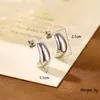 Pendientes de Moda Ins Europeos y Americanos Chapados en Oro de 18K Pendientes Colgantes de Anillo C Pendientes Geométricos de Acero Inoxidable de Fundición Lisa