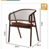 Mesas y Sillas de Madera Maciza y Ratán Estilo Wabi-Sabi para Uso Comercial en Tiendas de Té con Leche, Cafeterías, Restaurantes Occidentales, Pastelerías y Mesas para Plazas de Ocio
