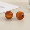 Protección del medio ambiente no se decolora 16 mm cuentas de madera de color color sólido flor de loto cuentas redondas con cuentas decoración del hogar accesorios de joyería diy