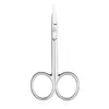 Tijeras de cejas de acero inoxidable de fábrica punta redonda para pestañas postizas tijeras para cejas tijeras para vello de nariz reparación de cejas herramientas de belleza