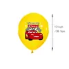 Conjunto de Balões de Látex com Tema de Carros para Crianças, Tema de Desenho de Carros Decorações de Festa de Feliz Aniversário