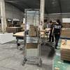 Espelho de Banheiro Atacado de Fábrica Espelho com Borda de Aço Inoxidável HD Quadrado com Suporte Espelho de Chão de Vidro Espelho de Vestir