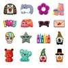 Accesorios 3D Tridimensionales de Silicona Platino para Zapatos Crocs, Accesorios Decorativos DIY, Accesorios para Fundas de Teléfono de Silicona, Hecho a Medida