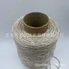 [Recomendación Principal] Gris Plata Brillante Lana de Seda Brillante Tejido a Mano DIY Hilo Metálico Hilo Dorado y Plateado Hilo Hueco Hilo Destellante