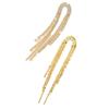 Corea del Sur Aretes Largos Elegantes Simples Combinables Exagerados con Borla de Pedrería Aretes Sexy de Club Nocturno Aretes para Mujeres