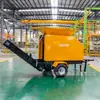 Britador de mandíbula rebocável Hightop exportação transfronteiriça HTJC135, equipamento de britagem de concreto e rejeitos de carvão