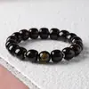 Pulseira de Contas de Buda Feita de Madeira Bodhi Envelhecida com Doze Signos do Zodíaco, Círculo Único, Design Translúcido Semelhante ao Jade, Acessório Luminoso