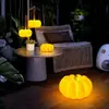 Jardín Paisajista Villa Farola Terraza Linterna de Calabaza Portátil Lámpara de Césped LED Solar Iluminación Exterior Estilo Europeo