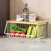 Estante de Almacenamiento de Cocina Cesta para Frutas y Verduras Sala de Estar Estante de Almacenamiento para Juguetes y Snacks Carrito Pequeño Multifuncional de Pie para el Hogar