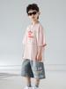 Conjunto de Verano de Manga Corta para Niños Estilo Coreano de Verano para Niños 2026 Nueva Moda Shorts de Mezclilla Unisex Modernos
