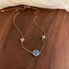 Collar de Moda Flor de Circonita Super Brillante, Pendientes Sencillos de Moda de Lujo Ligero de Gama Alta, Set de Joyería Exquisito Versátil para Mujeres