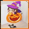 Decoración de Halloween linterna de melón 2024 nueva linterna luminosa hecha a mano para niños DIY disfraz de jardín de infantes