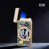 En Stock para Entrega Rápida Encendedor Jobon de Llama Plana a Prueba de Viento con Exquisito Diseño de Esmalte de la Diosa de Dunhuang