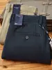 Pantalones de hombre de algodón peinado de sarga cepillada, gruesos y cálidos para otoño/invierno, de alta gama, ligeros y lujosos, corte recto, holgado, estilo business casual