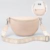 Bolso Pechero de Cuero PU Europeo y Americano Cruzado para Mujer Transfronterizo Gran Capacidad Plegado Bolso de Cintura Ocio Viaje Cremallera Mochila Pequeña