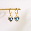 Pendientes geométricos con forma de ojo fresco y bonito de Aogu INS para mujer, con baño de cobre y oro, con circón, pendientes de gota de aceite, productos populares transfronterizos.