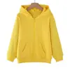 Jaqueta Cardigan com Capuz Nova para Meninos e Meninas Primavera e Outono Blusa de Moletom Lisa Fina de Manga Longa Camisa com Zíper Jaqueta Esportiva Infantil