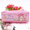 Nova Estojo Duplo de Lápis Cartoon para Estudante Estilo Japonês Fofo Bolsa de Armazenamento de Material Escolar Infantil Estojo de Lápis