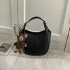 Bolsa de Mão Cesta com Padrão de Lichia Elegante e Simples para Mulheres, Novo Modelo 2026, Bolsa Tote Pequena para Trabalho, Bolsa Transversal para o Dia a Dia