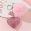 Día de San Valentín Terciopelo coreano Diamante Corazón AMOR llavero colgante accesorios para bolso regalo para amigos y amantes